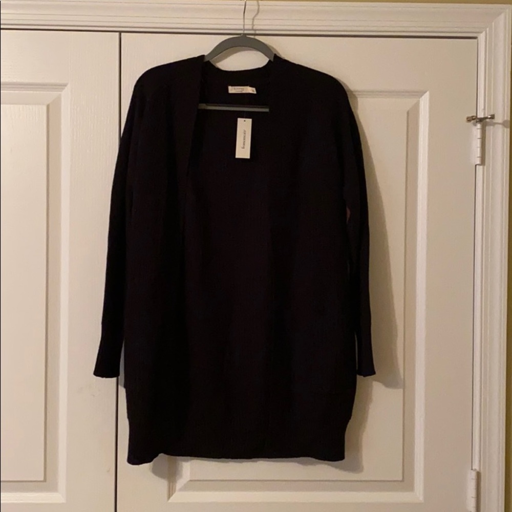 Long black cardigan